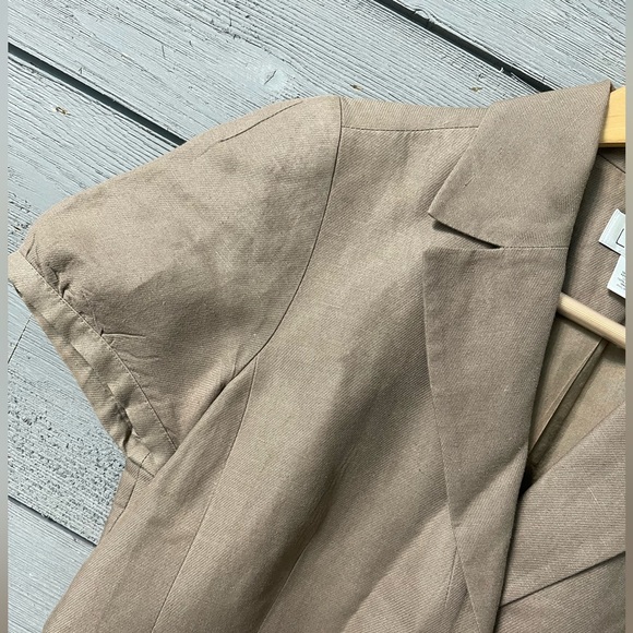 Ann Taylor LOFT Cocoa Brown Short Sleeved Work Office Layer Jacket Blazer Sz 4 - Picture 2 of 16